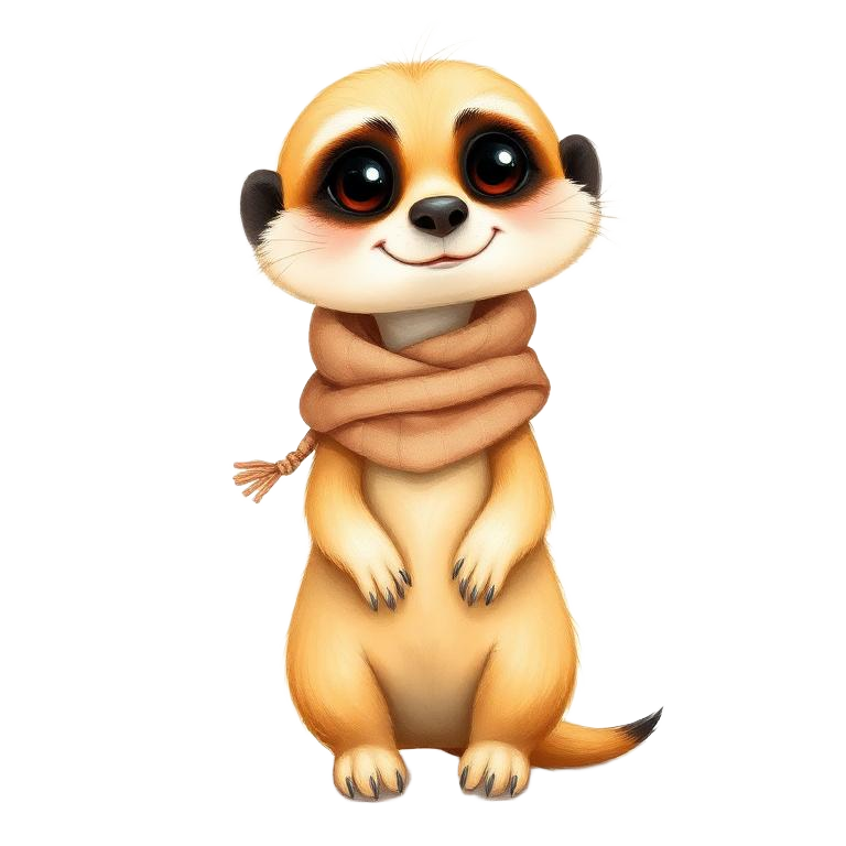Madge the Meerkat, kind, observant and slightly over-worried