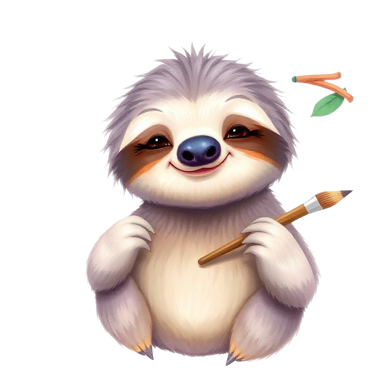 Siegfried the Sloth, relaxed, artistic and quietly talented